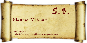 Starcz Viktor névjegykártya